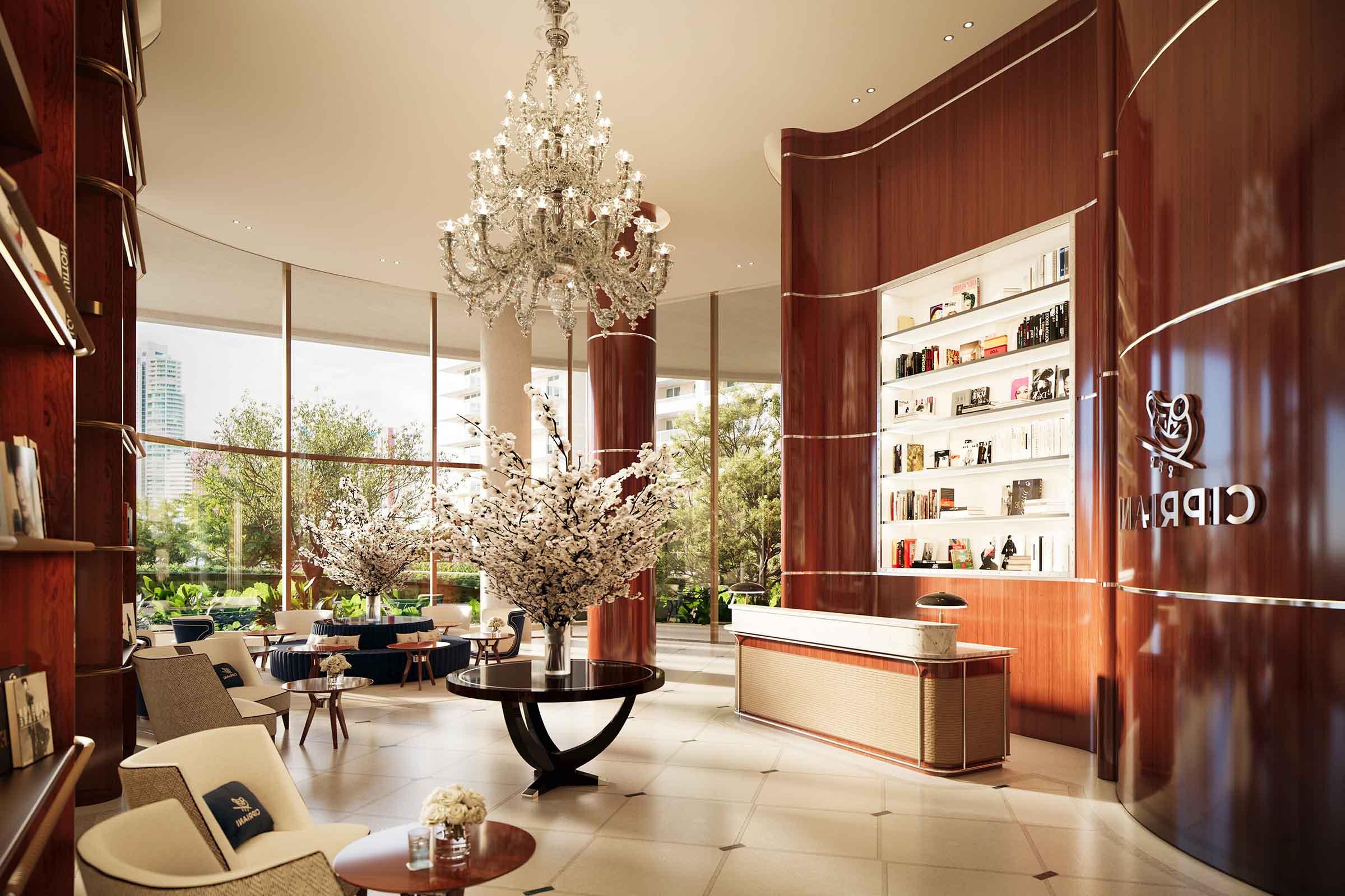 Rendering of Cipriani Residences Brickell Miami Lobby